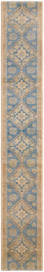 Detail image of 1' 11 x 11' 8 Hand Knotted Oushak Wool Runner Rug