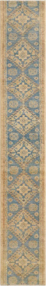 Detail image of 1' 11 x 11' 8 Hand Knotted Oushak Wool Runner Rug