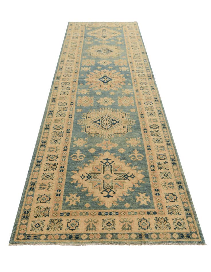 Detail image of 3' 3 x 11' 9 Hand Knotted Oushak Wool Runner Rug