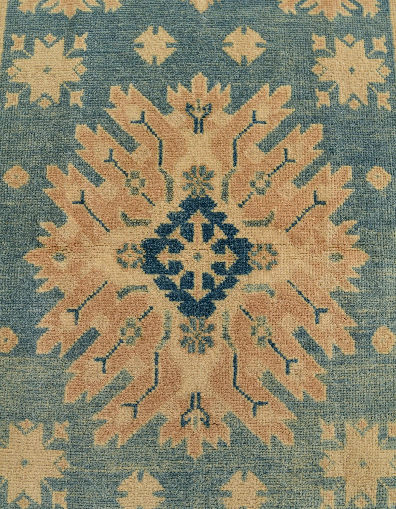 3' 3 x 11' 9 Hand Knotted Oushak Wool Runner Rug