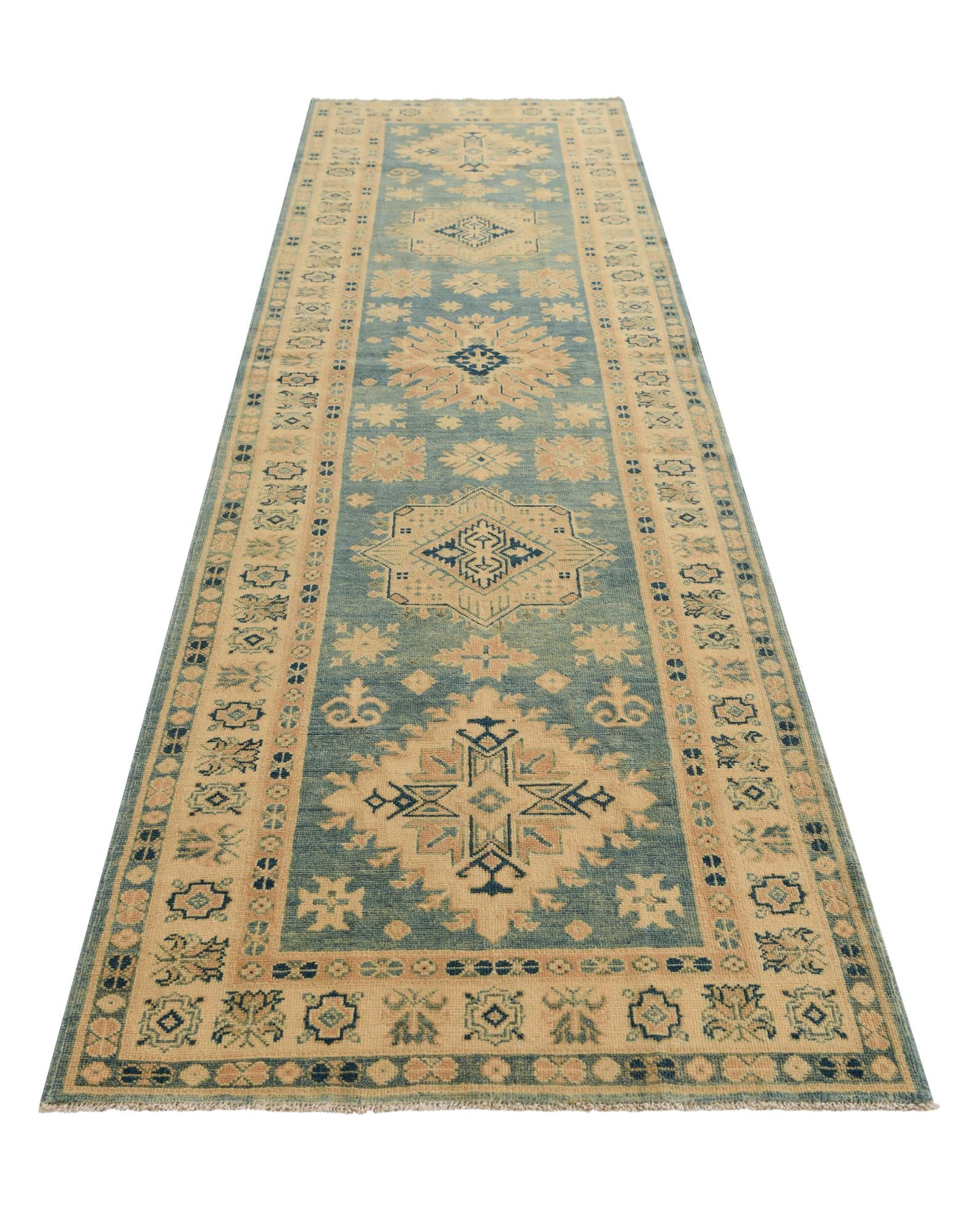3' 3 x 11' 9 Hand Knotted Oushak Wool Runner Rug