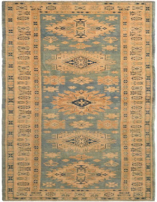Detail image of 3' 3 x 11' 9 Hand Knotted Oushak Wool Runner Rug