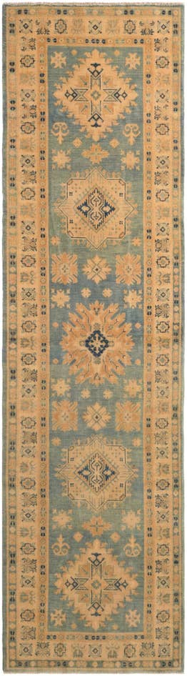 Detail image of 3' 3 x 11' 9 Hand Knotted Oushak Wool Runner Rug