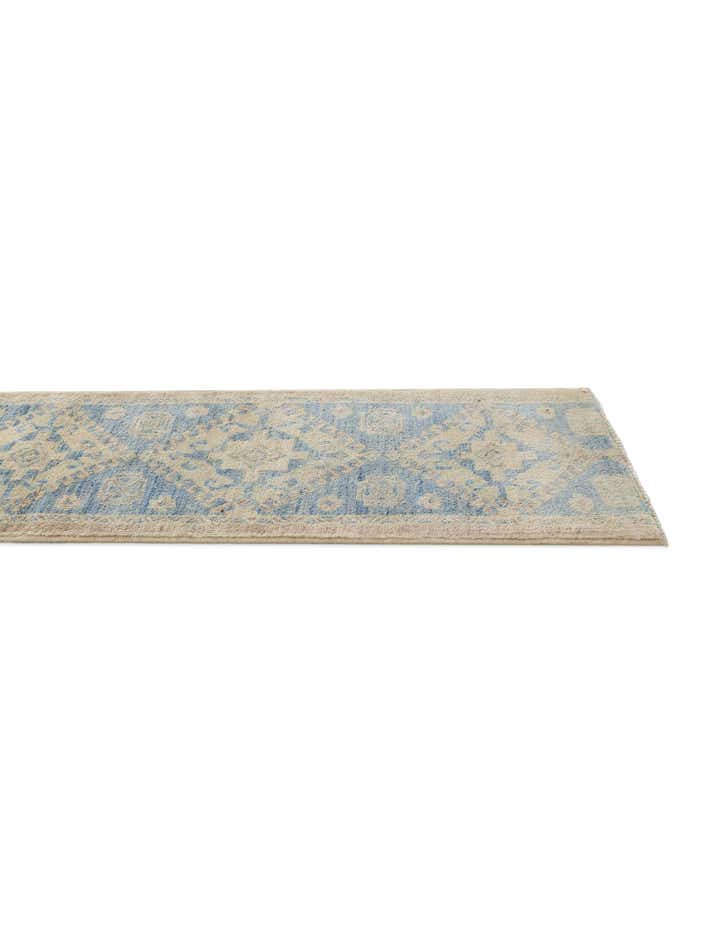 1' 10 x 11' 9 Hand Knotted Oushak Wool Runner Rug