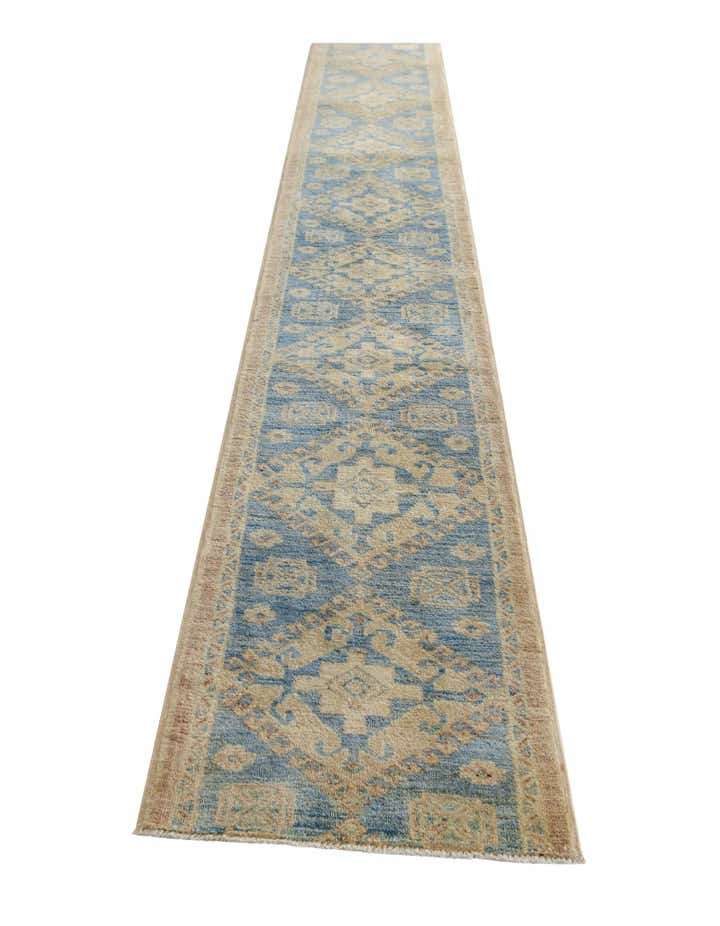 1' 10 x 11' 9 Hand Knotted Oushak Wool Runner Rug
