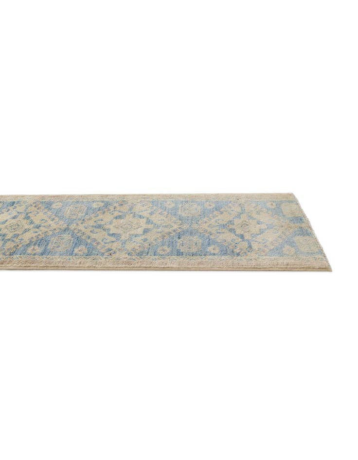 Detail image of 1' 10 x 11' 9 Hand Knotted Oushak Wool Runner Rug