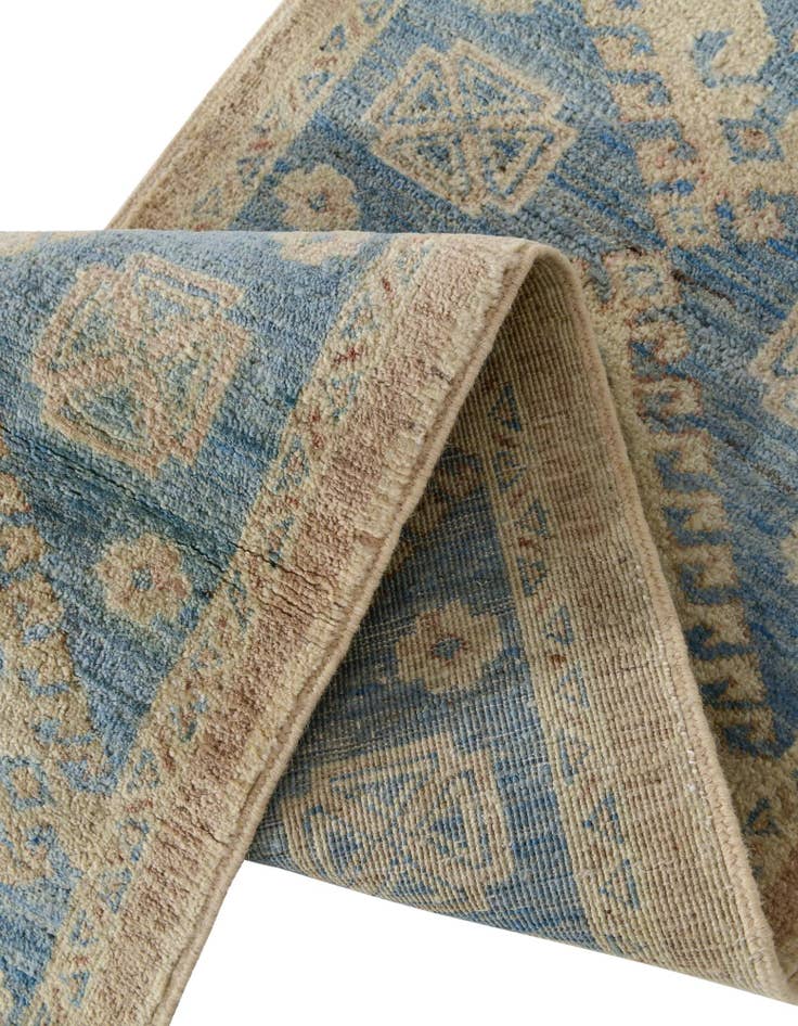 Detail image of 1' 10 x 11' 9 Hand Knotted Oushak Wool Runner Rug