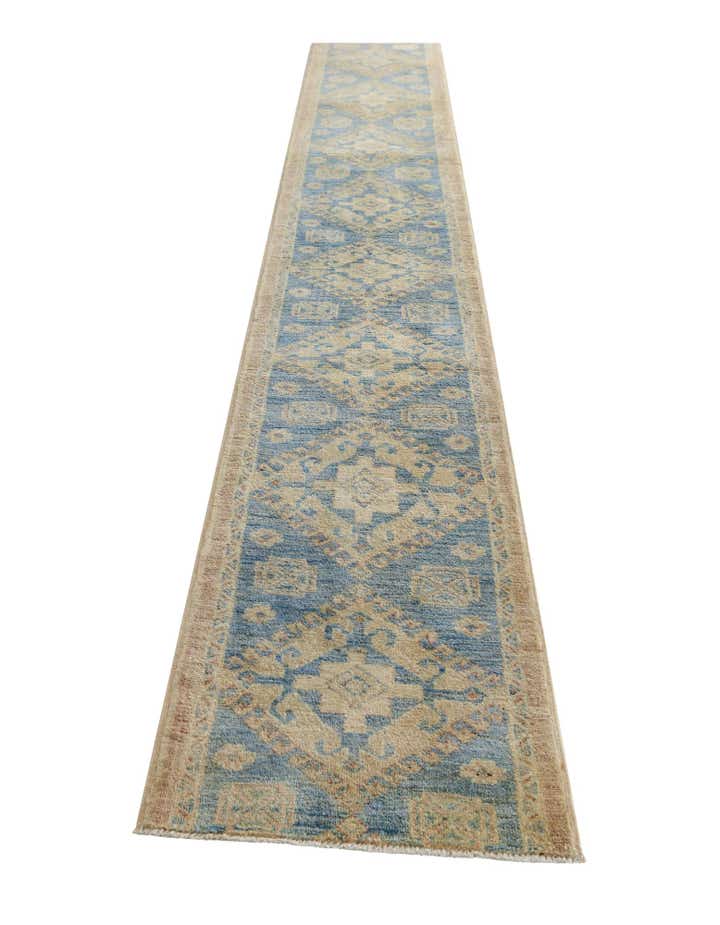 1' 10 x 11' 9 Hand Knotted Oushak Wool Runner Rug