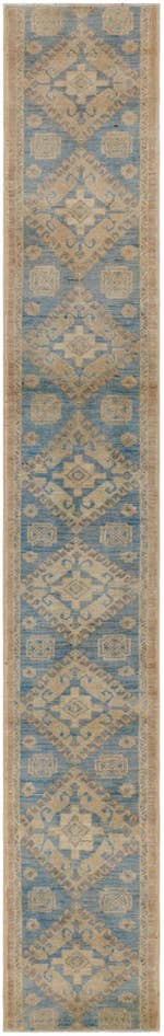 Detail image of 1' 10 x 11' 9 Hand Knotted Oushak Wool Runner Rug