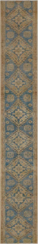 Detail image of 1' 10 x 11' 9 Hand Knotted Oushak Wool Runner Rug