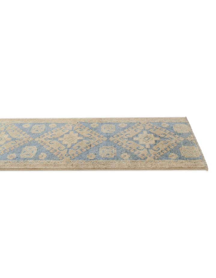 1' 9 x 11' 11 Hand Knotted Oushak Wool Runner Rug