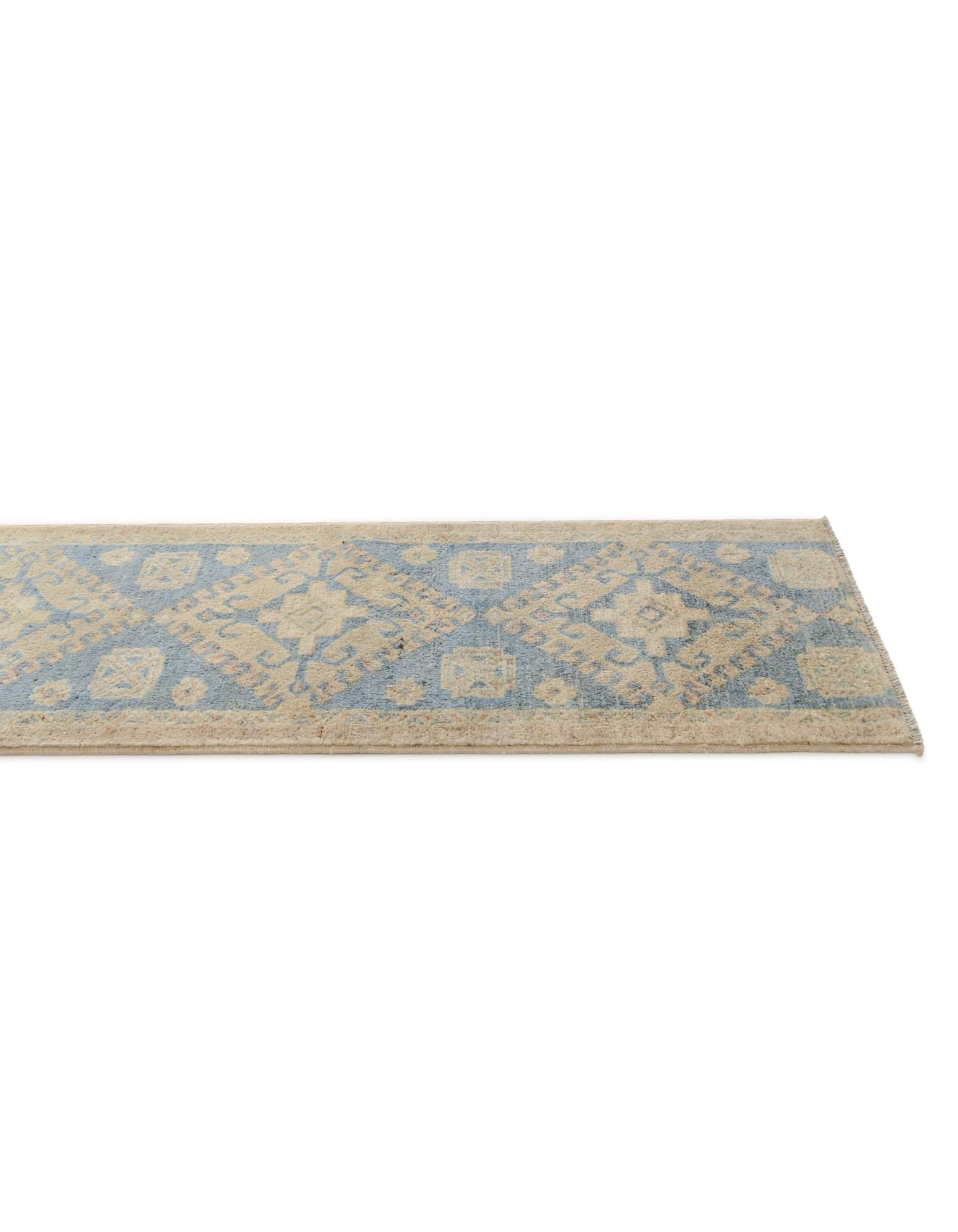 1' 9 x 11' 11 Hand Knotted Oushak Wool Runner Rug