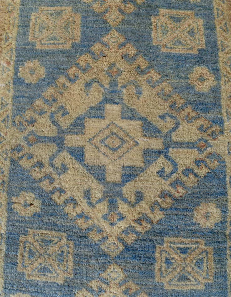 Detail image of 1' 9 x 11' 11 Hand Knotted Oushak Wool Runner Rug