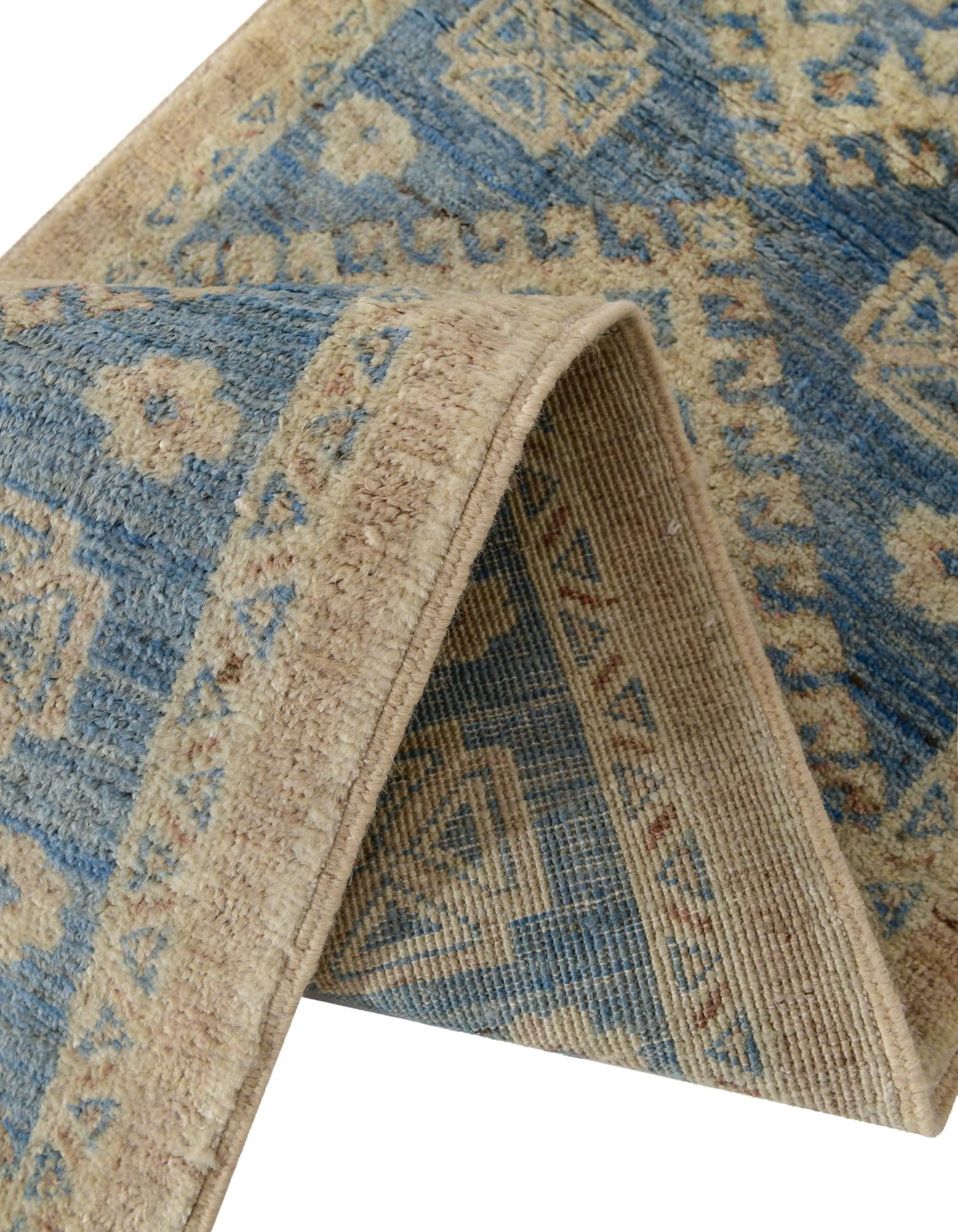 1' 9 x 11' 11 Hand Knotted Oushak Wool Runner Rug