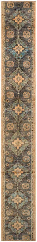 1' 9 x 11' 11 Hand Knotted Oushak Wool Runner Rug