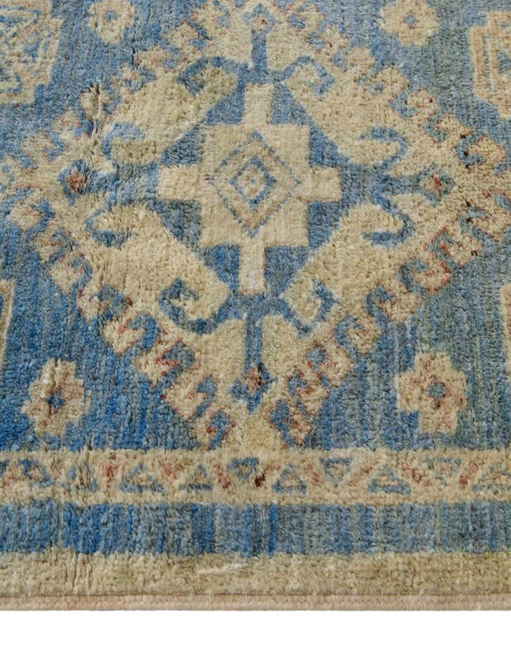 Detail image of 1' 10 x 11' 9 Hand Knotted Oushak Wool Runner Rug