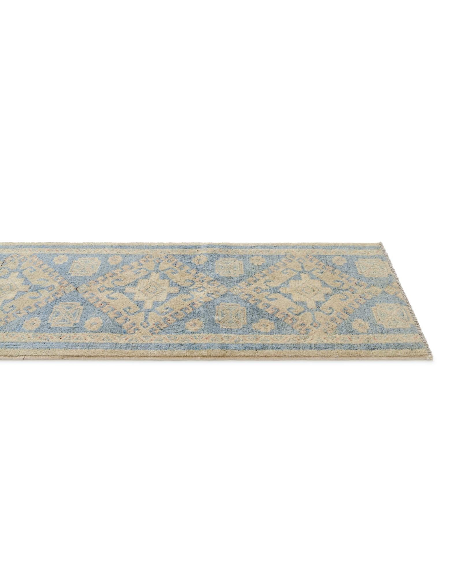 1' 10 x 11' 9 Hand Knotted Oushak Wool Runner Rug