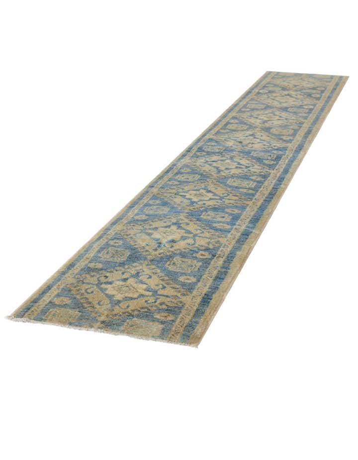 1' 10 x 11' 9 Hand Knotted Oushak Wool Runner Rug