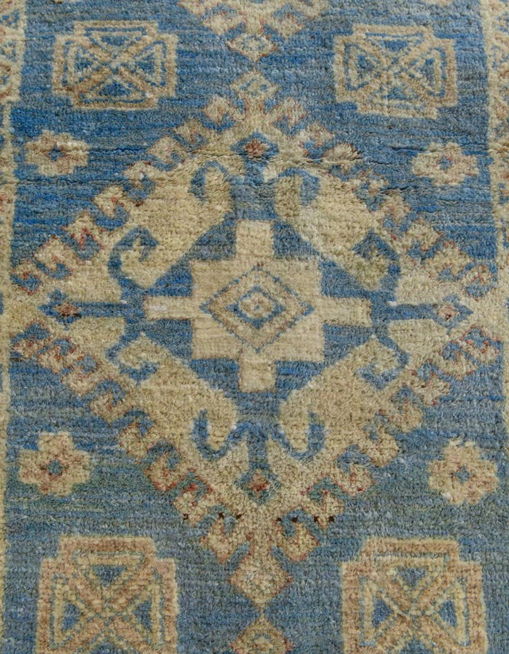 Detail image of 1' 10 x 11' 9 Hand Knotted Oushak Wool Runner Rug