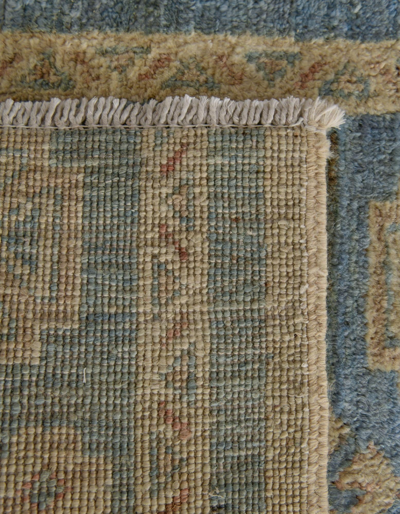 1' 10 x 11' 9 Hand Knotted Oushak Wool Runner Rug