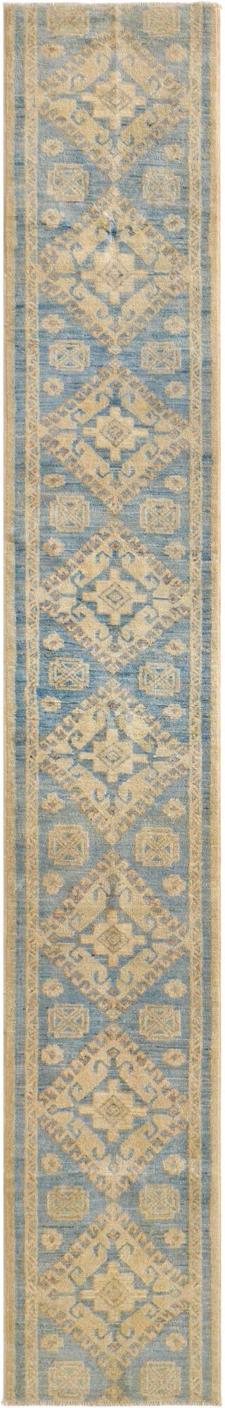 1' 10 x 11' 9  Hand Knotted Oushak Wool Runner Rug
