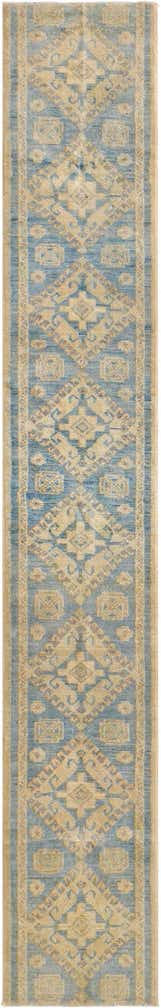 1' 10 x 11' 9 Hand Knotted Oushak Wool Runner Rug