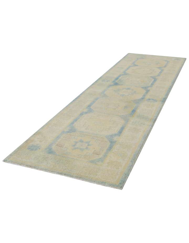 2' 10 x 10' Hand Knotted Oushak Wool Runner Rug