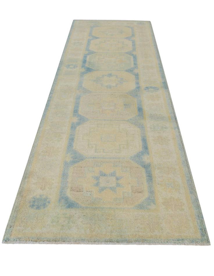 Detail image of 2' 10 x 10'  Hand Knotted Oushak Wool Runner Rug