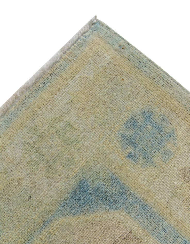 Detail image of 2' 10 x 10'  Hand Knotted Oushak Wool Runner Rug