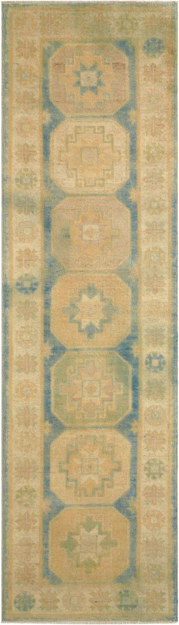2' 10 x 10' Hand Knotted Oushak Wool Runner Rug