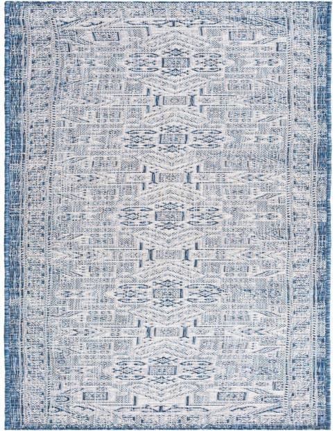 Detail image of 2' 7 x 12' Easy-Clean Aztec Indoor / Outdoor Runner Rug