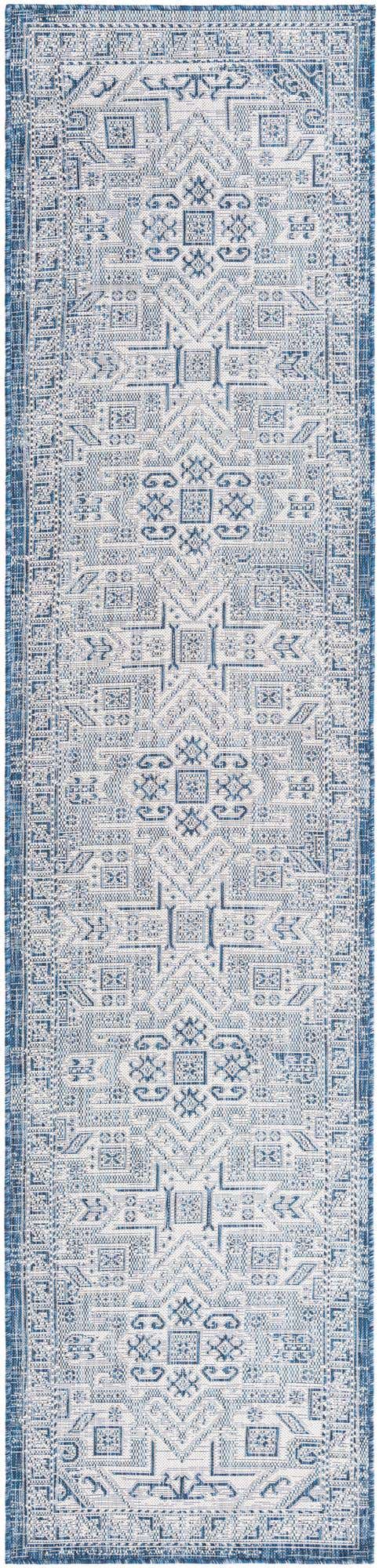 2' 7 x 12' Easy-Clean Aztec Indoor / Outdoor Runner Rug