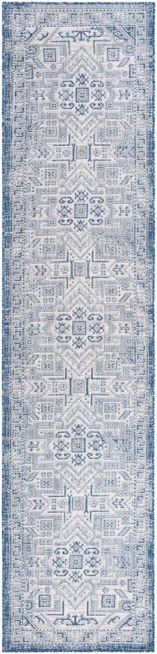 Detail image of 2' 7 x 12' Easy-Clean Aztec Indoor / Outdoor Runner Rug