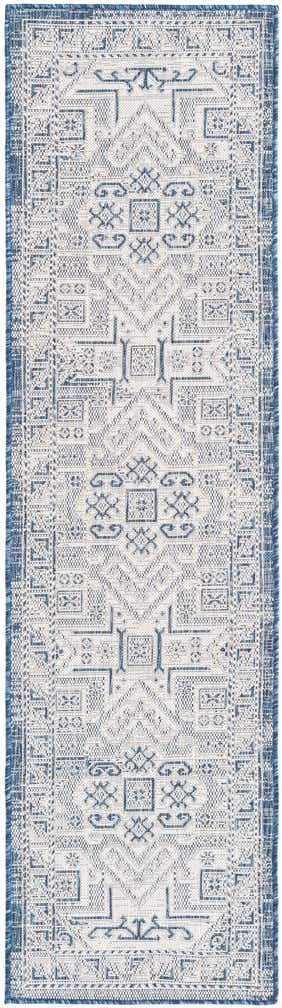 2' x 8' Easy-Clean Aztec Indoor / Outdoor Runner Rug