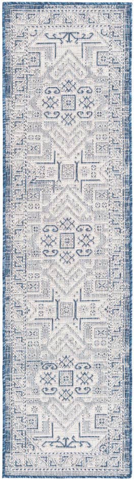 Detail image of 2' x 8' Easy-Clean Aztec Indoor / Outdoor Runner Rug