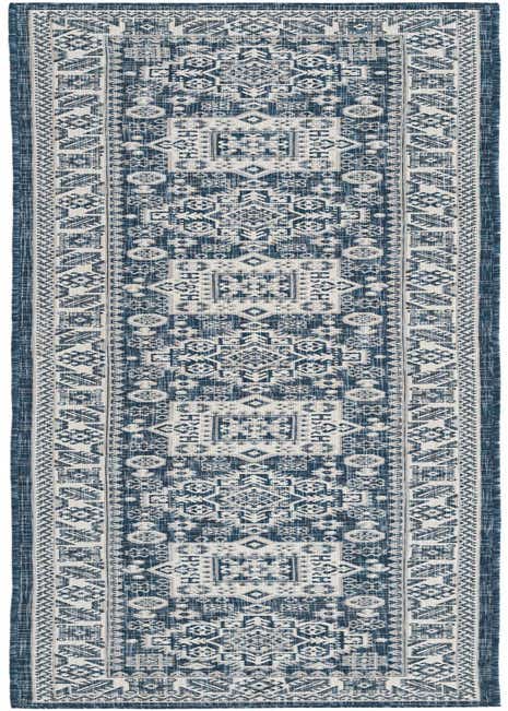 2' 7 x 12' Easy-Clean Aztec Indoor / Outdoor Runner Rug