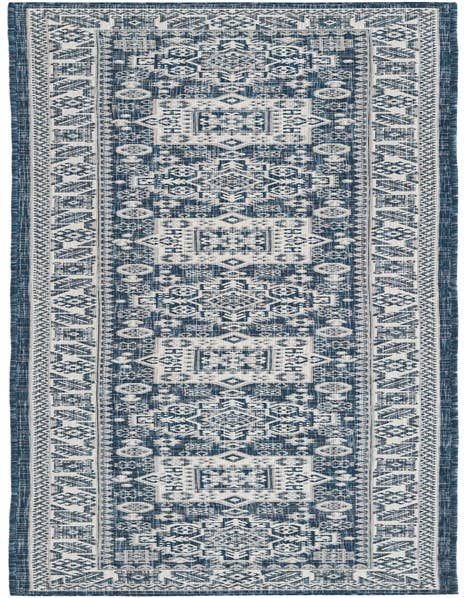 Detail image of 2' 7 x 12' Easy-Clean Aztec Indoor / Outdoor Runner Rug
