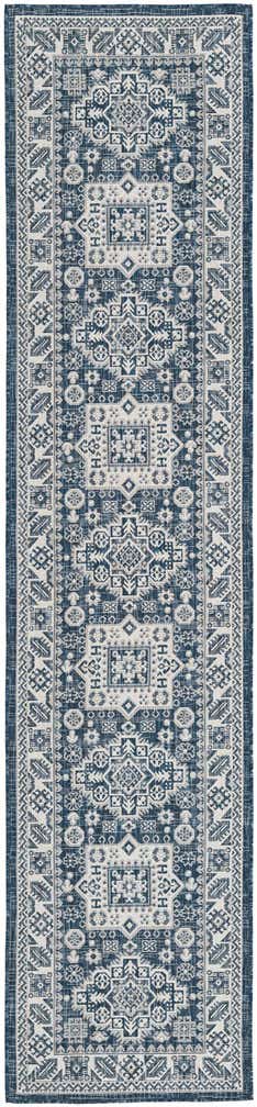 2' 7 x 12' Easy-Clean Aztec Indoor / Outdoor Runner Rug