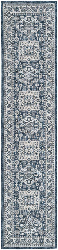 Detail image of 2' 7 x 12' Easy-Clean Aztec Indoor / Outdoor Runner Rug
