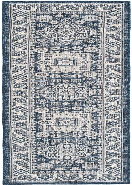 2' x 8' Easy-Clean Aztec Indoor / Outdoor Runner Rug