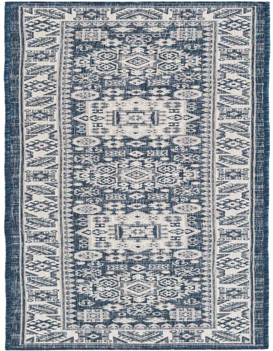 Detail image of 2' x 8' Easy-Clean Aztec Indoor / Outdoor Runner Rug