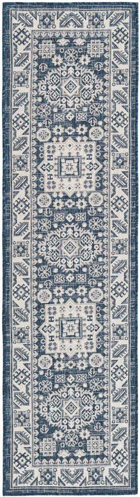 2' x 8' Easy-Clean Aztec Indoor / Outdoor Runner Rug
