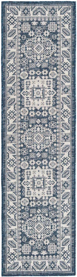 Detail image of 2' x 8' Easy-Clean Aztec Indoor / Outdoor Runner Rug