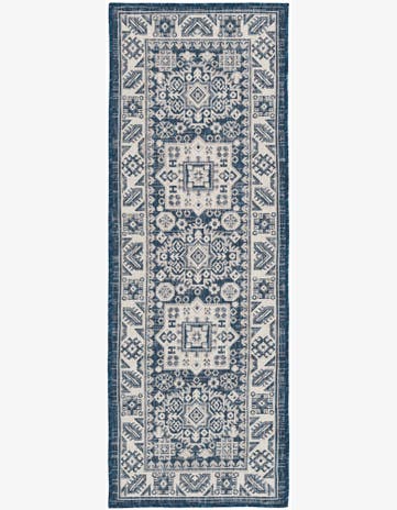 2' x 6' Easy-Clean Aztec Indoor / Outdoor Runner Rug