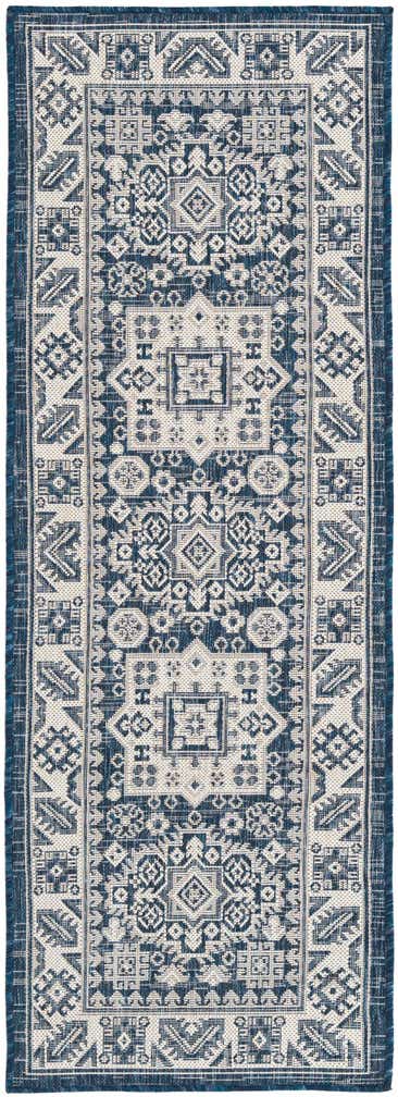 2' x 6' Easy-Clean Aztec Indoor / Outdoor Runner Rug