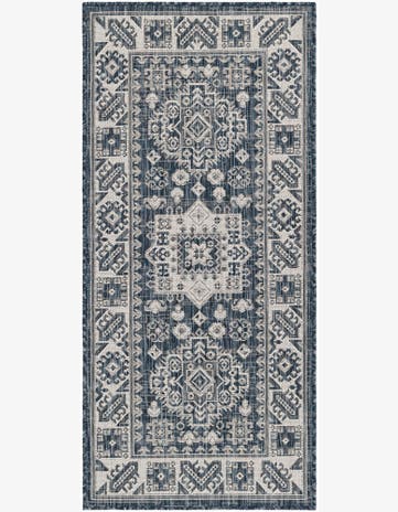 2' x 4' 6 Easy-Clean Aztec Indoor / Outdoor Runner Rug
