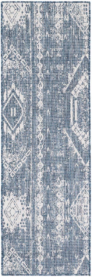 Detail image of 2' x 6' 2 Easy-Clean Bohemian Indoor / Outdoor Runner Rug