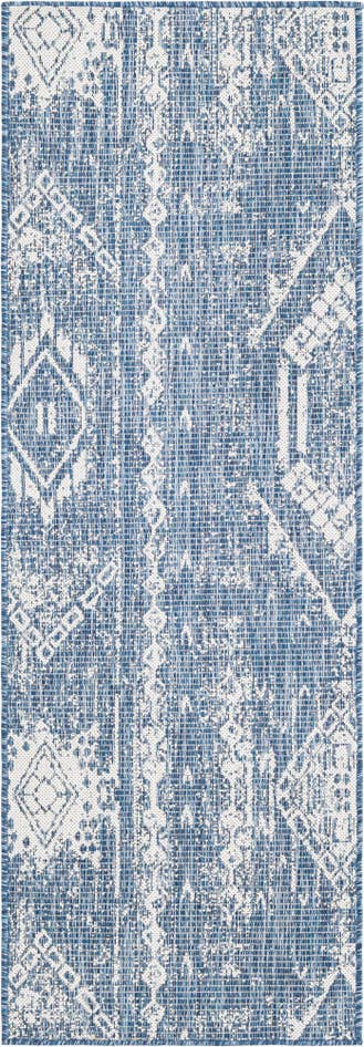 Detail image of 2' x 6' Easy-Clean Bohemian Indoor / Outdoor Runner Rug