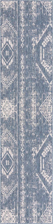 Detail image of 3' 3 x 14' Easy-Clean Bohemian Indoor / Outdoor Runner Rug