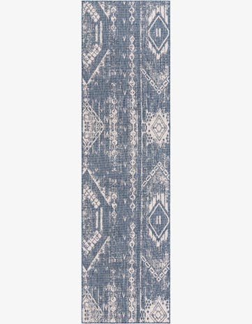 2' 7 x 12' Easy-Clean Bohemian Indoor / Outdoor Runner Rug